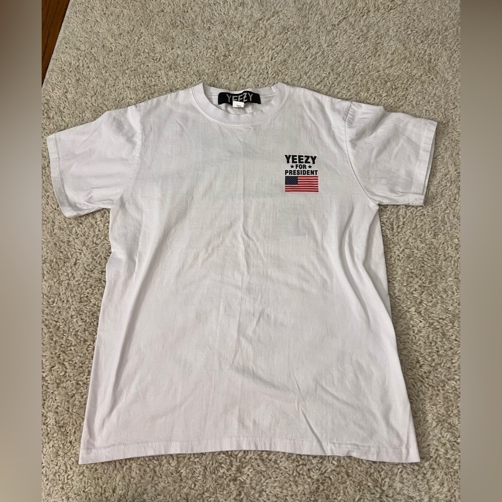 Unisex Yeezy For President White Graphic T-Shirt